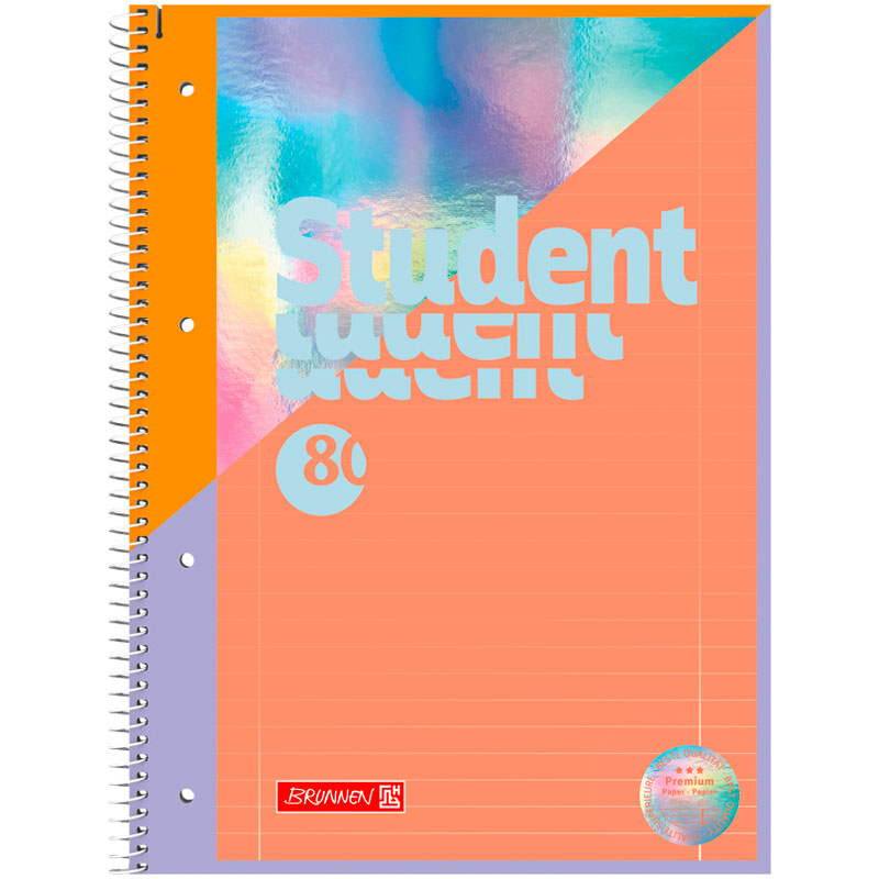 Колледж-блок А4 Premium, клетка, 80 листов, Intoxicate Brunnen - фото 2