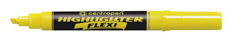 Маркер текстовый Highlighter Flexi 8542, 1-5мм.,  желт. Centropen - фото 1