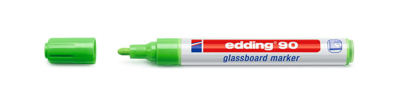 Маркер для стеклянных досок Glassboard 90, круглое острие 2-3мм., св.-зел. Edding - фото 1