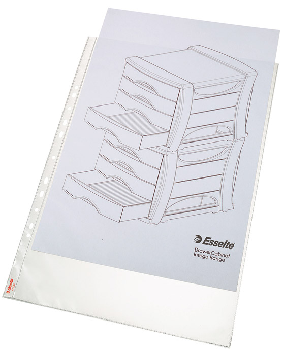 Файл матовий А3, вертикальний, 85мкм.,  верхній розріз, 10шт./уп. Esselte - фото 1