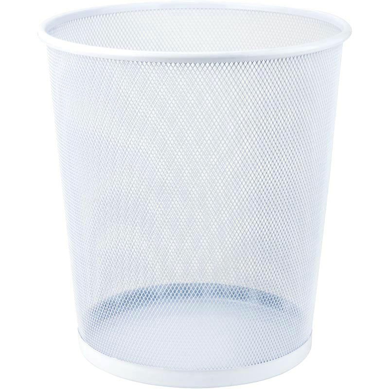 Кошик для паперів 12л., круглий металевий, біл. Axent - фото 2