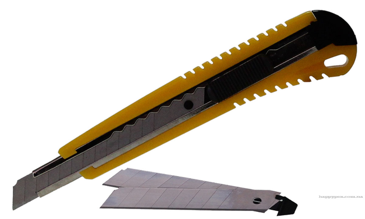 Ніж канцелярський малий 9мм., металева направляюча, + 2 леза Scholz - фото 1