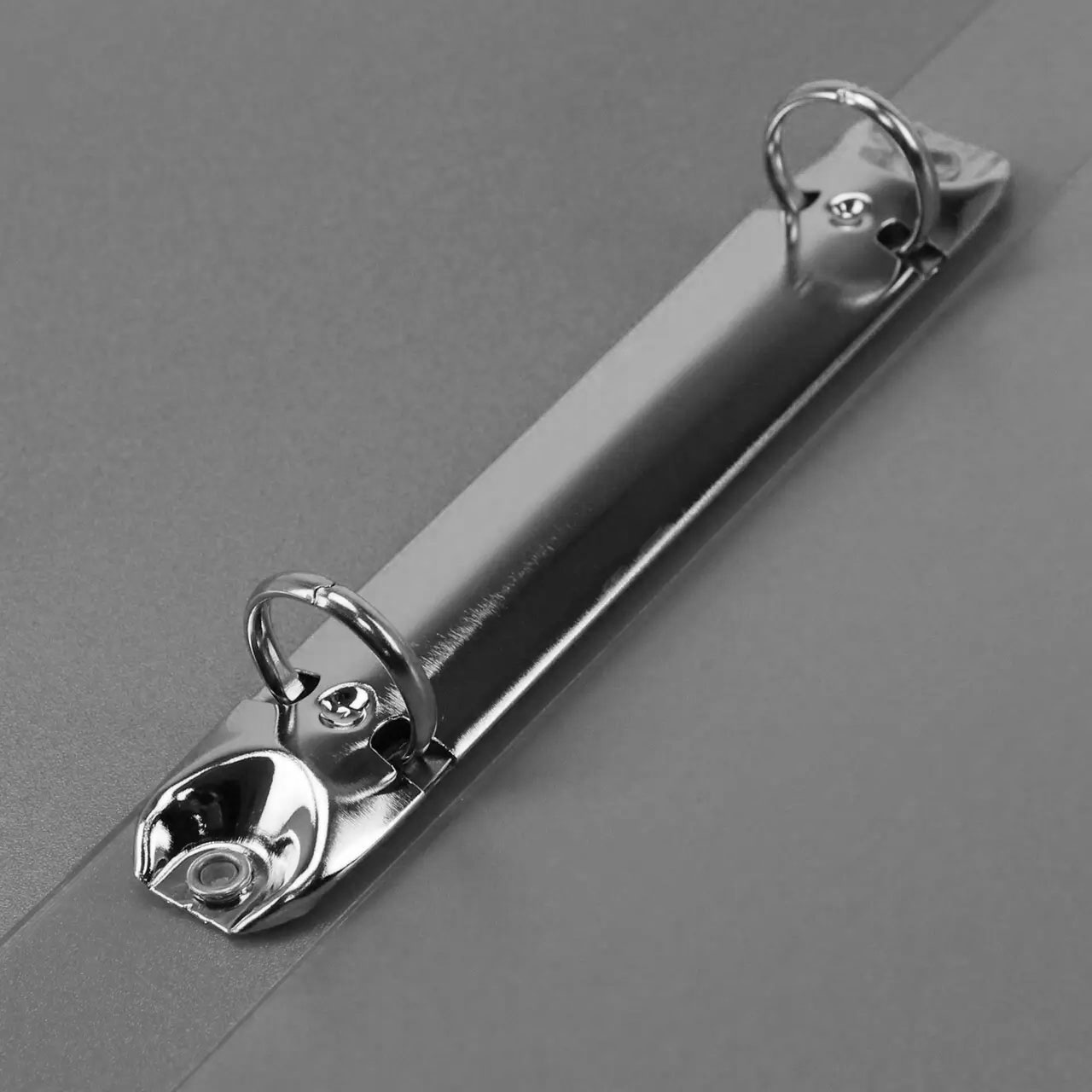 Папка А4, 25мм., 2кольца, пластик, внутренний карман, сер. Scholz - фото 2