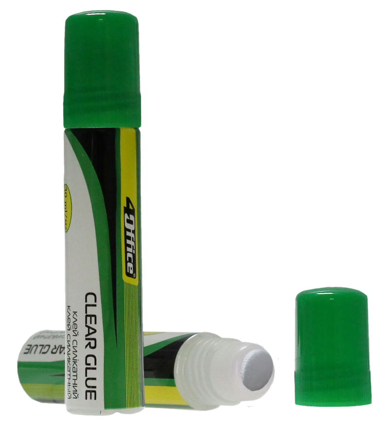 Клей силикатный, с губкой 30г., карандаш 4Office - фото 4