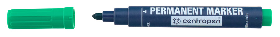 Маркер перманентный, круглое острие 2,5мм., Dry Safe 8510, зелен. Centropen - фото 1