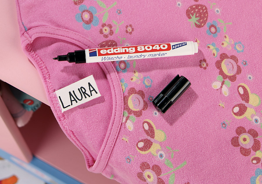 Маркер для тканини 8040, круглий наконечник 1мм., чорн. Edding - фото 1