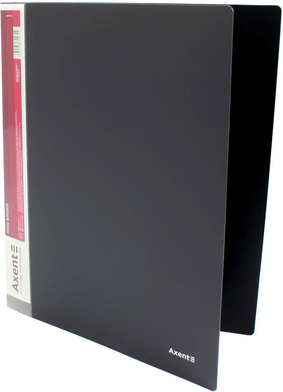 Папка А4, 25мм., 2кольца, пластик, внутренний карман, сер. Axent - фото 1