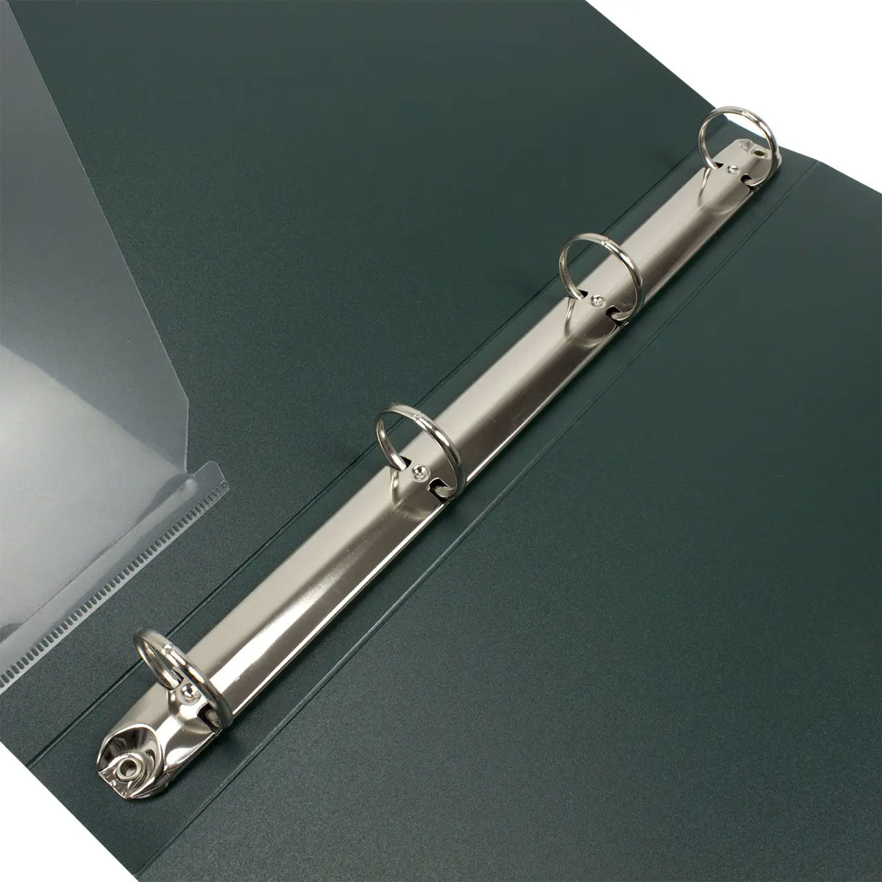 Папка А4, 35мм., 4кольца, пластик PP, внутренний карман, зелен. Axent - фото 1