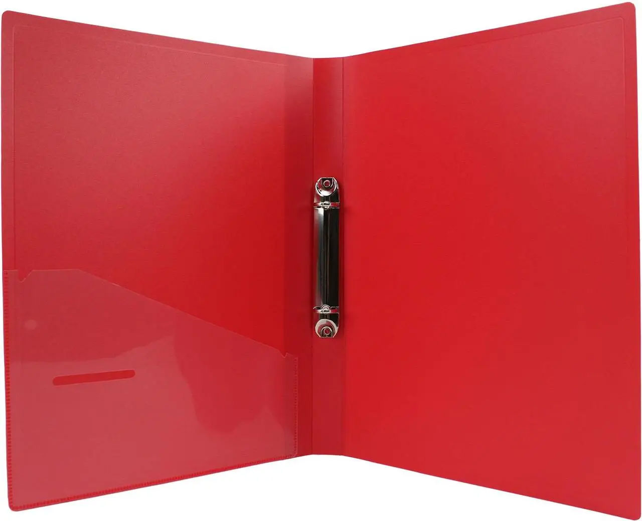 Папка А4, 2 кільця, 25мм., пластик, внутрішня кишеня, черв. Scholz - фото 1