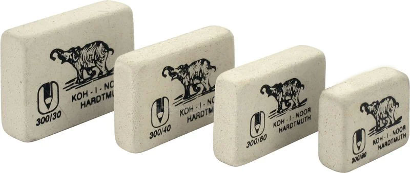 Резинка Hardmuth 300/40, большая, бел. Koh-i-noor - фото 1