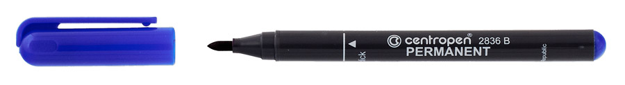 Маркер перманентний, круглий наконечник 2мм., 2836, син. Centropen - фото 5