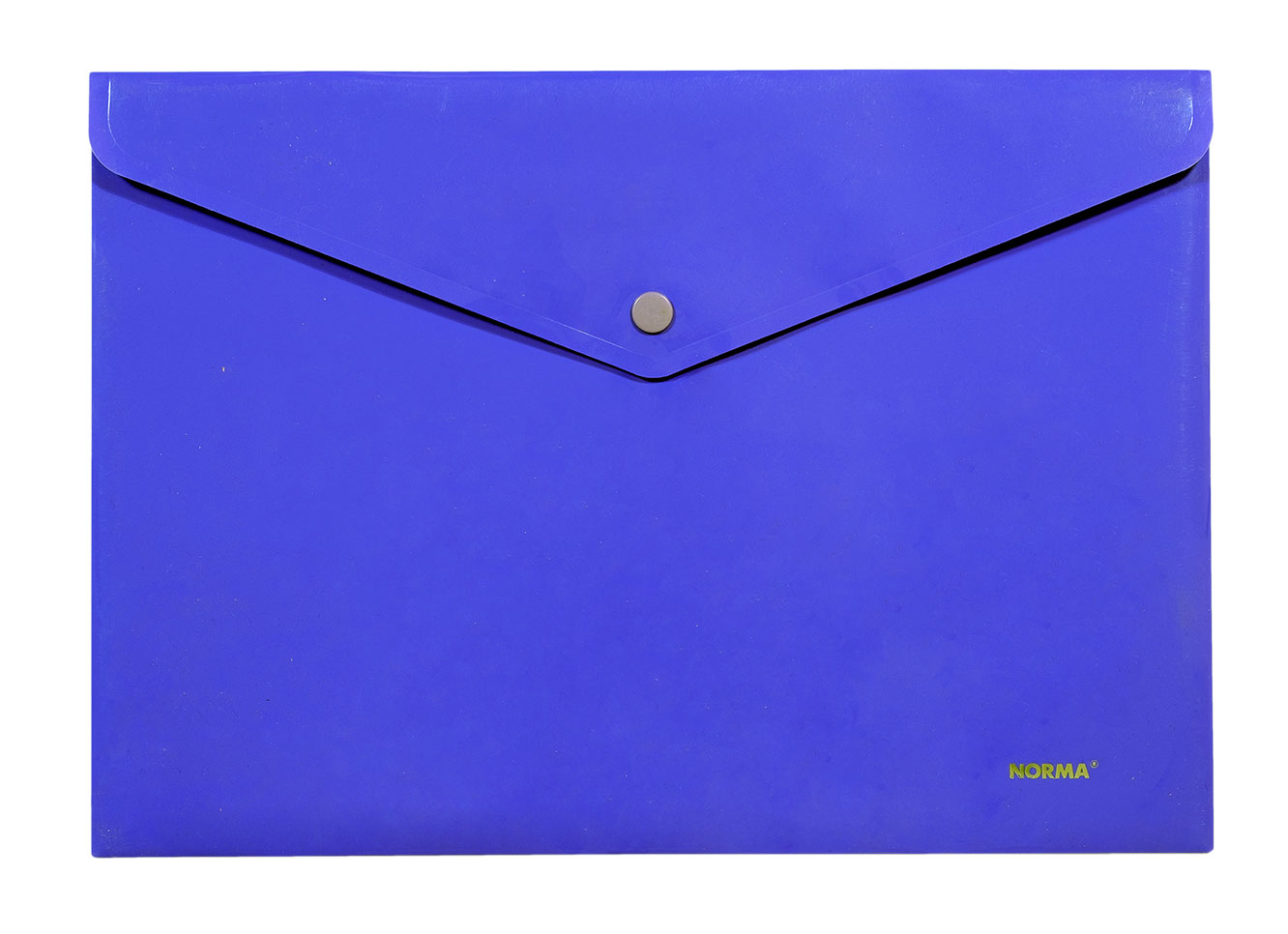 Папка-конверт на кнопці, А4, непрозора, син. NORMA - фото 1
