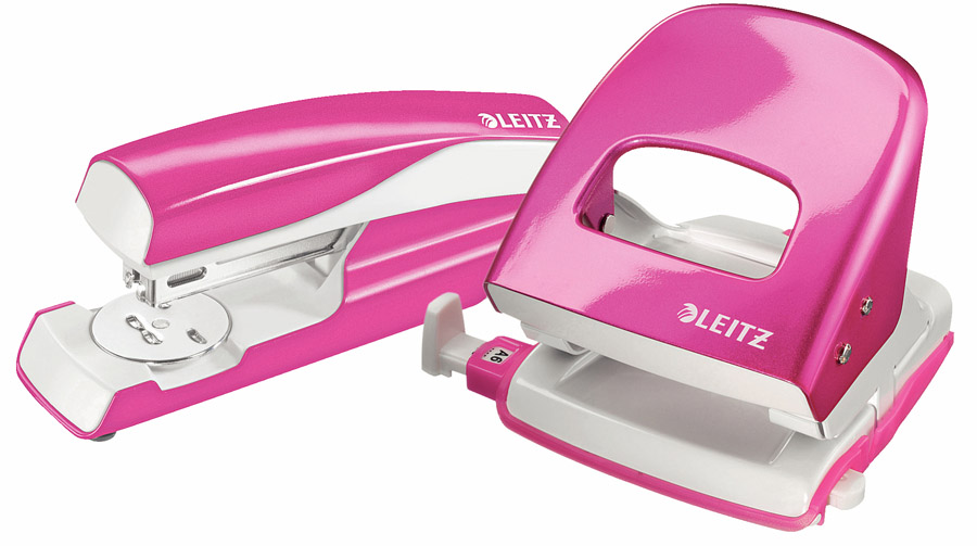 Степлер 24/6, 30л., Wow, метал. розов. LEITZ - фото 1