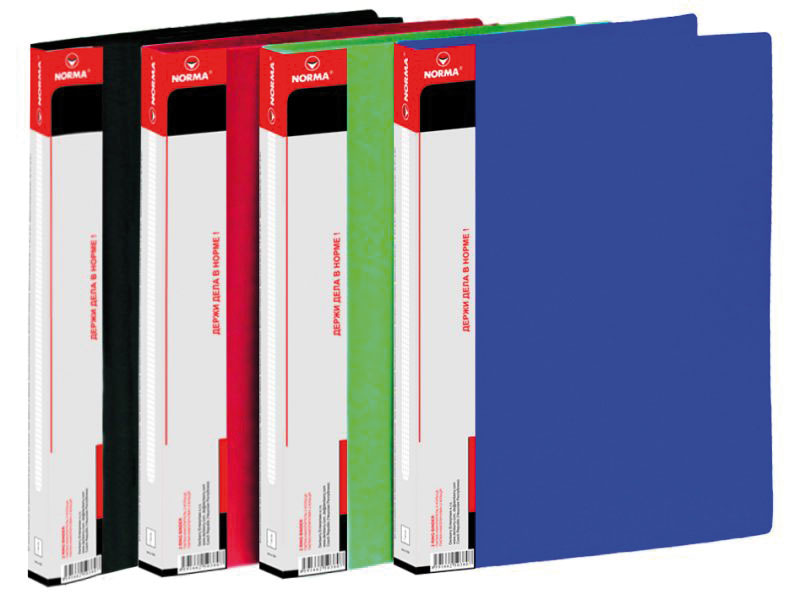 Папка А4, 40мм., 2кольца, пластик (PР), син. NORMA - фото 3