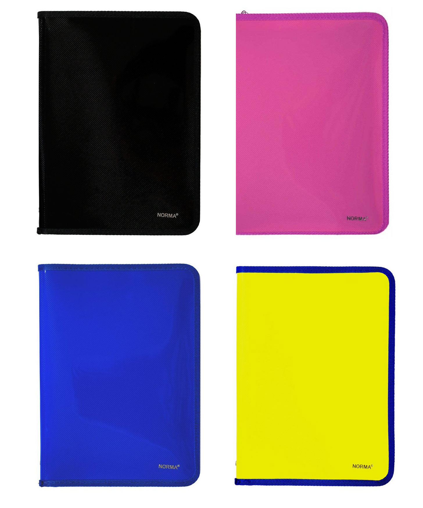 Папка на блискавці, А4, 30мм., напівпрозора, рифлена, асорті NORMA - фото 3