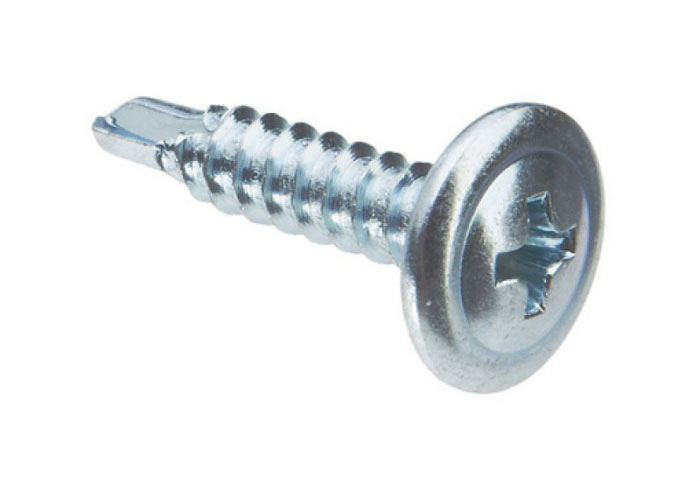 Саморіз з прес шайбою та буром для металу 4,2х14, цинкове покриття, 1000шт/уп. _ - фото 1