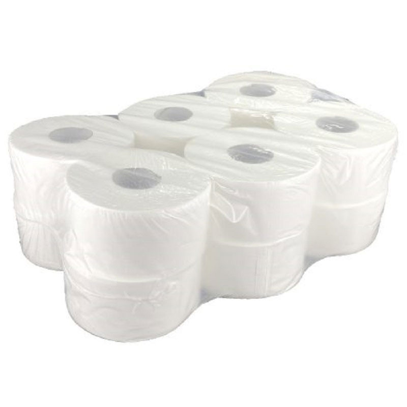 Туалетная бумага Джамбо, 2-х сл., целлюлоза, 130м., 1130отр.(9,3*11,5см.), 12шт./уп., бел. Диво Бизнес - фото 1