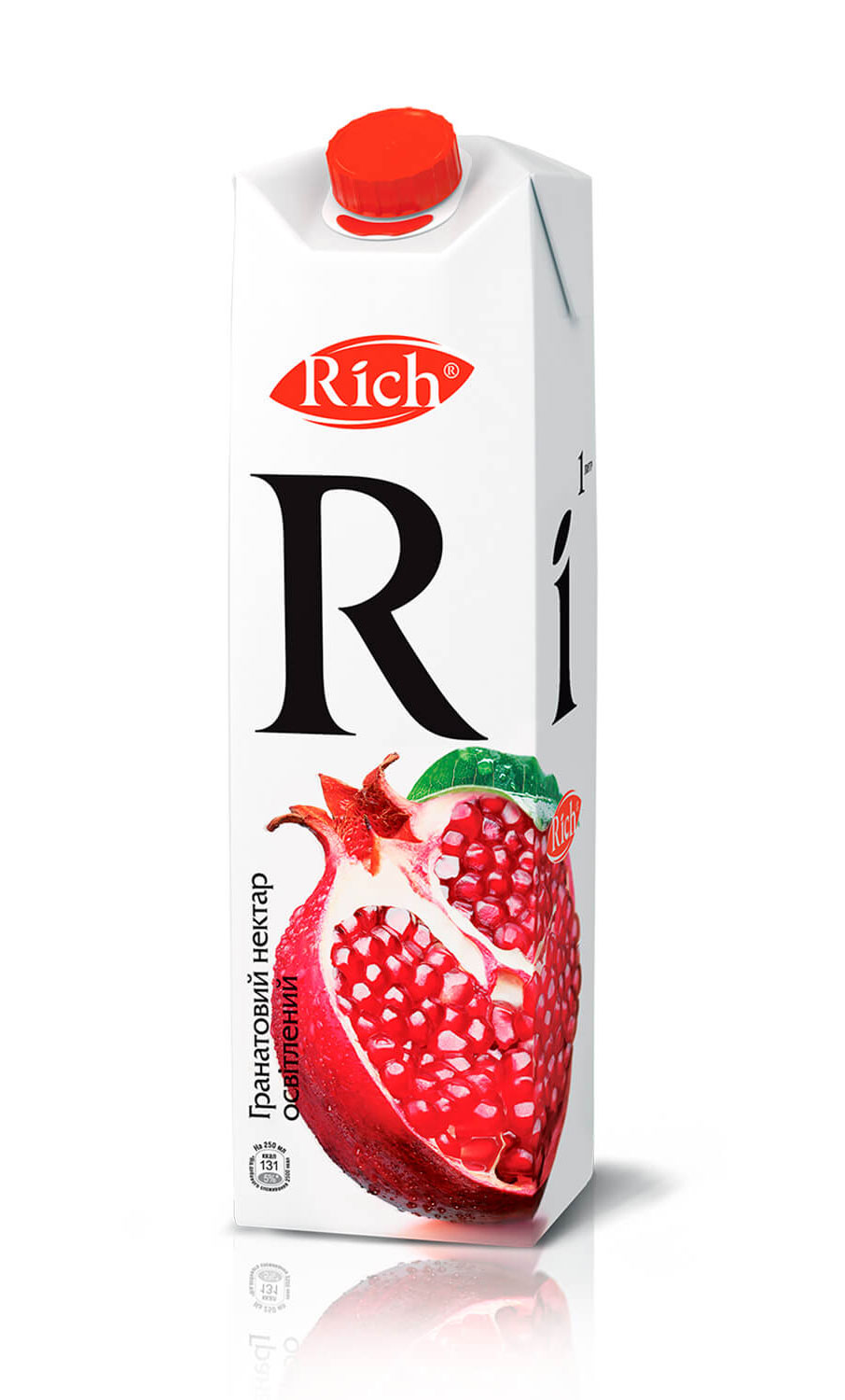 Нектар МІКС 12шт. по 1л. (апельсин 1л.*4шт., екзотик 1л.*4шт., гранат 1л.*4шт.) Rich - фото 1