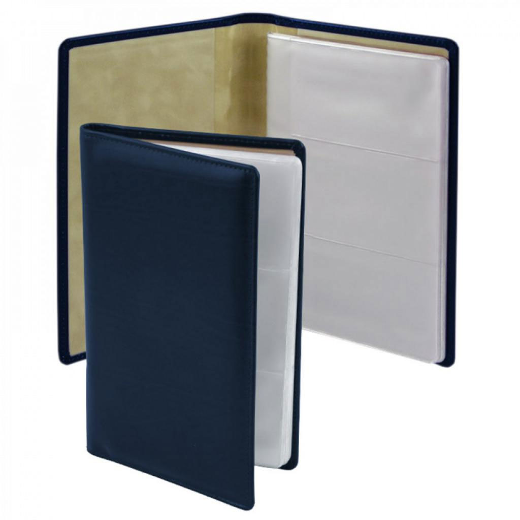 Візитниця LaFontaine 96 візиток, шкіра, син. Brunnen - фото 2