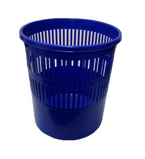 Корзина для бумаг 8л. пластиковая, син. КиП - фото 1