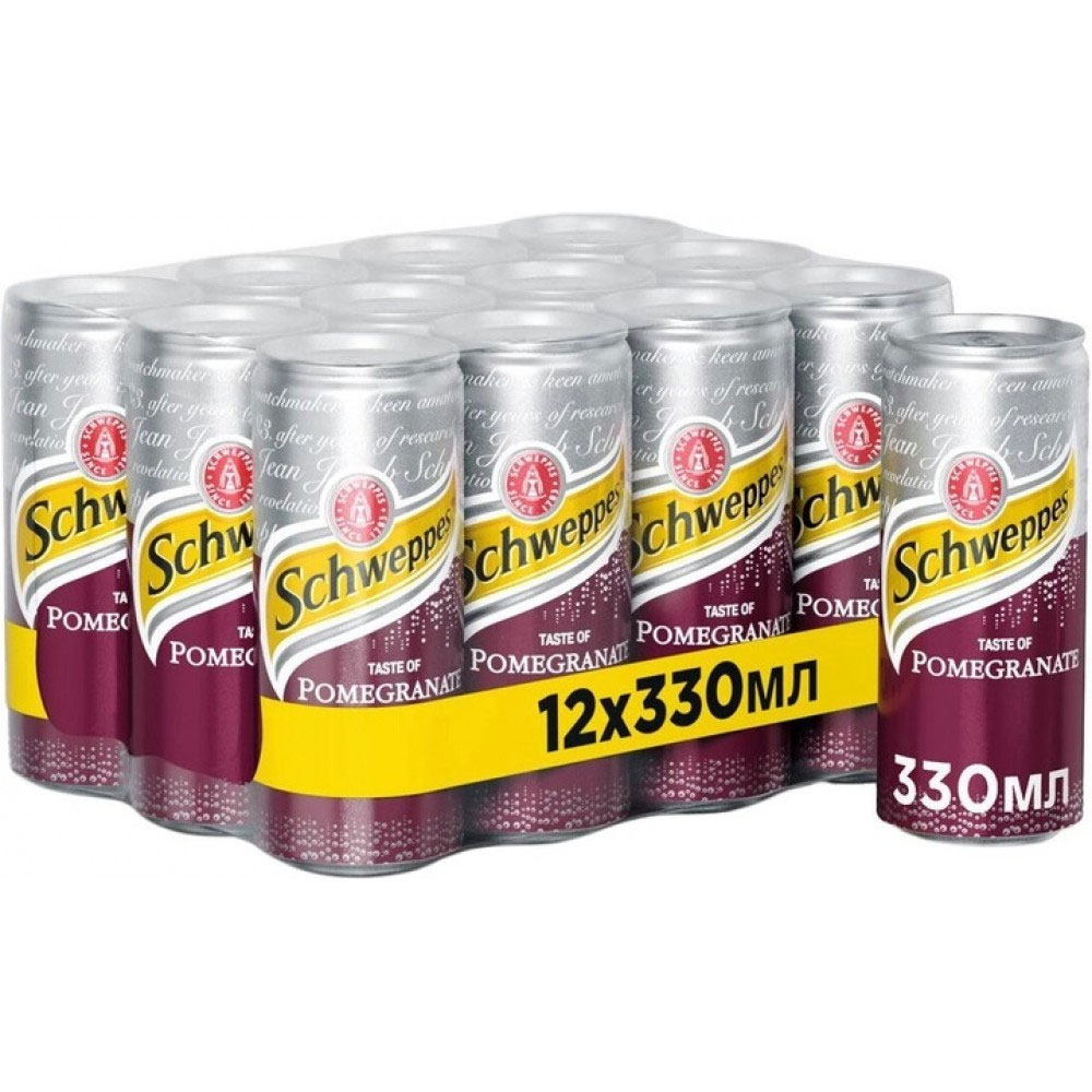 Напій Швепс Гранат, 0,33л 12шт/уп., жерстяна банка Schweppes - фото 2