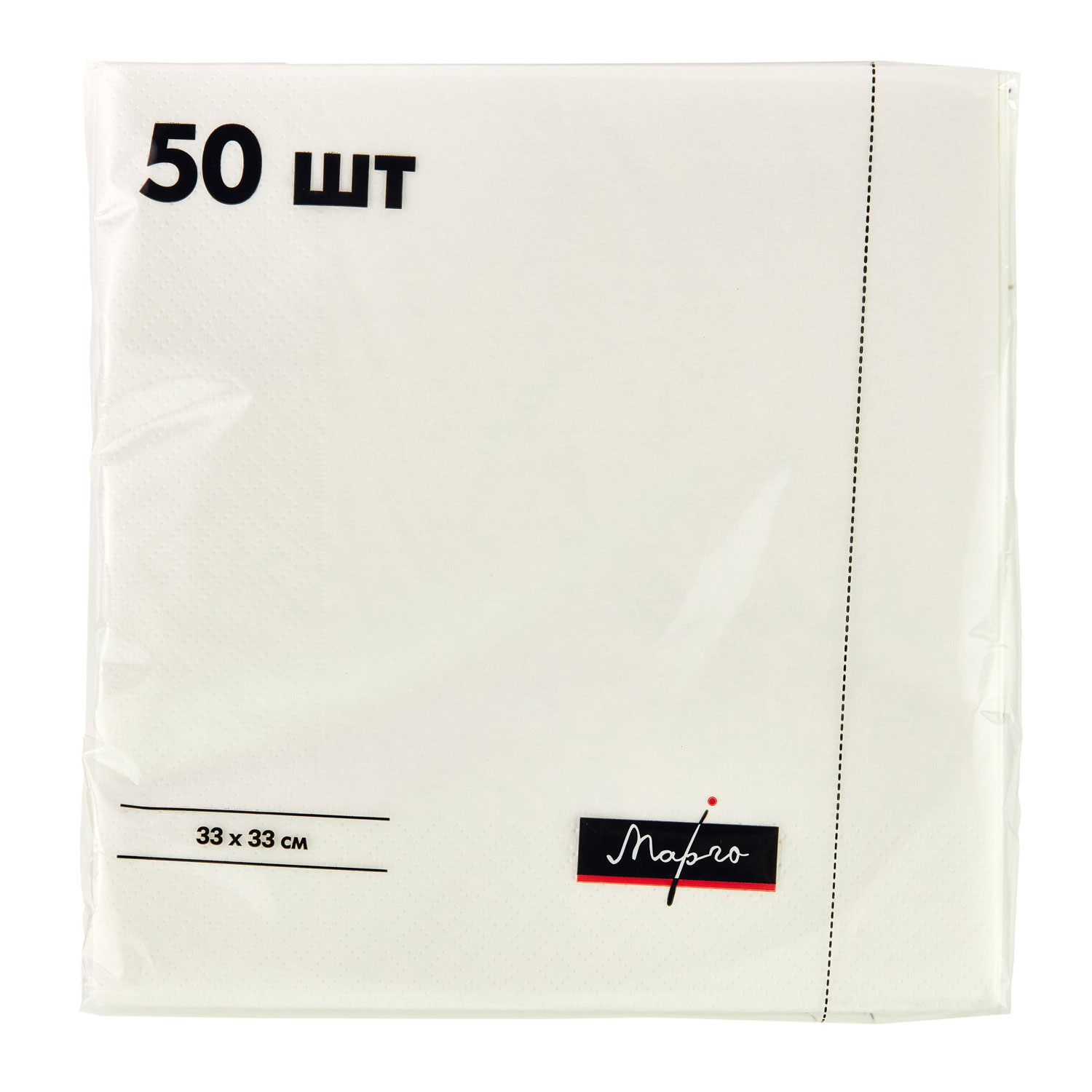 Серветки 33*33см., Марго, 2 шари, 50шт/уп., біл. Україна - фото 1