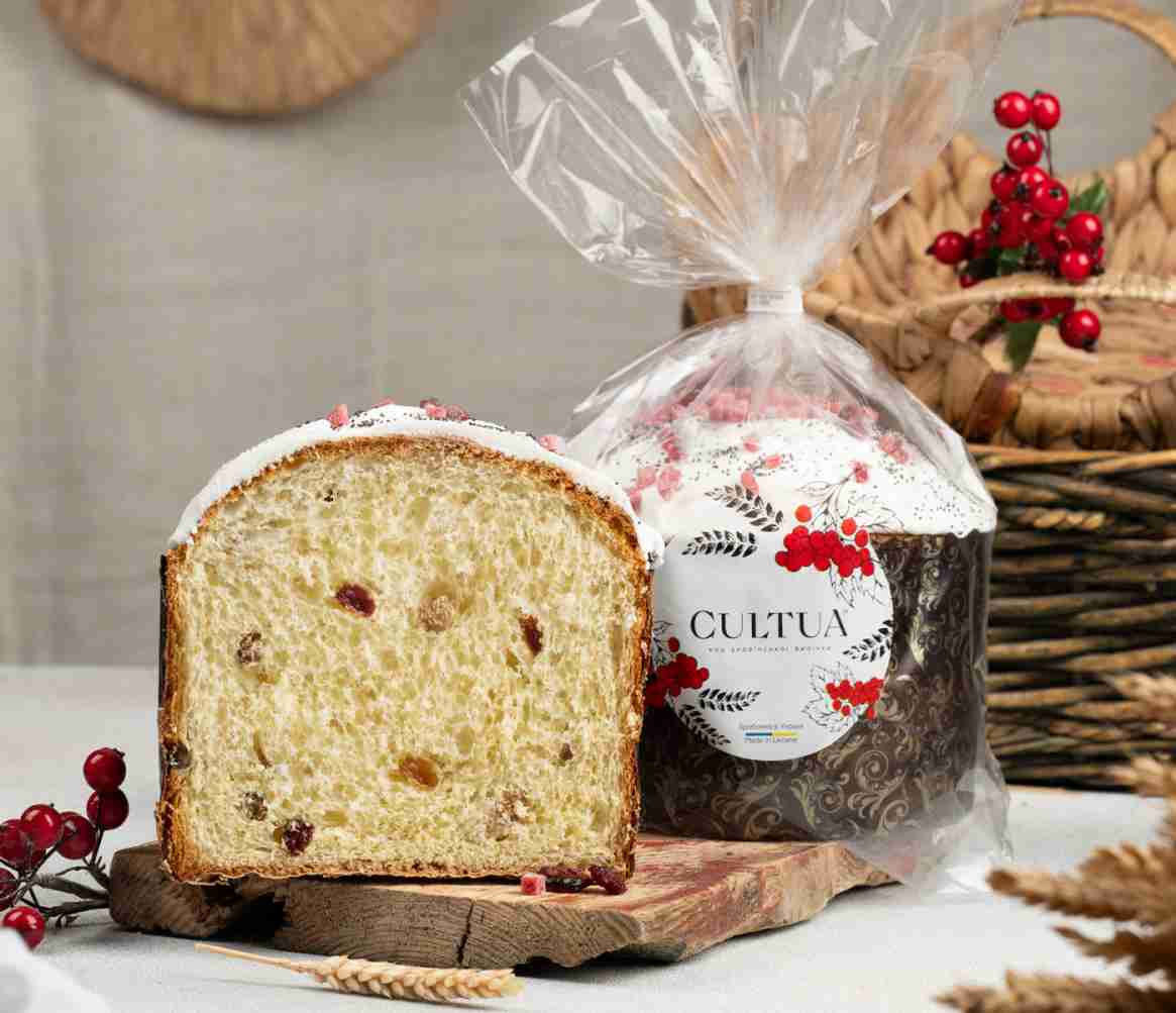 Паска CultUA большая, 0,360кг., с изюмом и клюквой Biscotti - фото 1