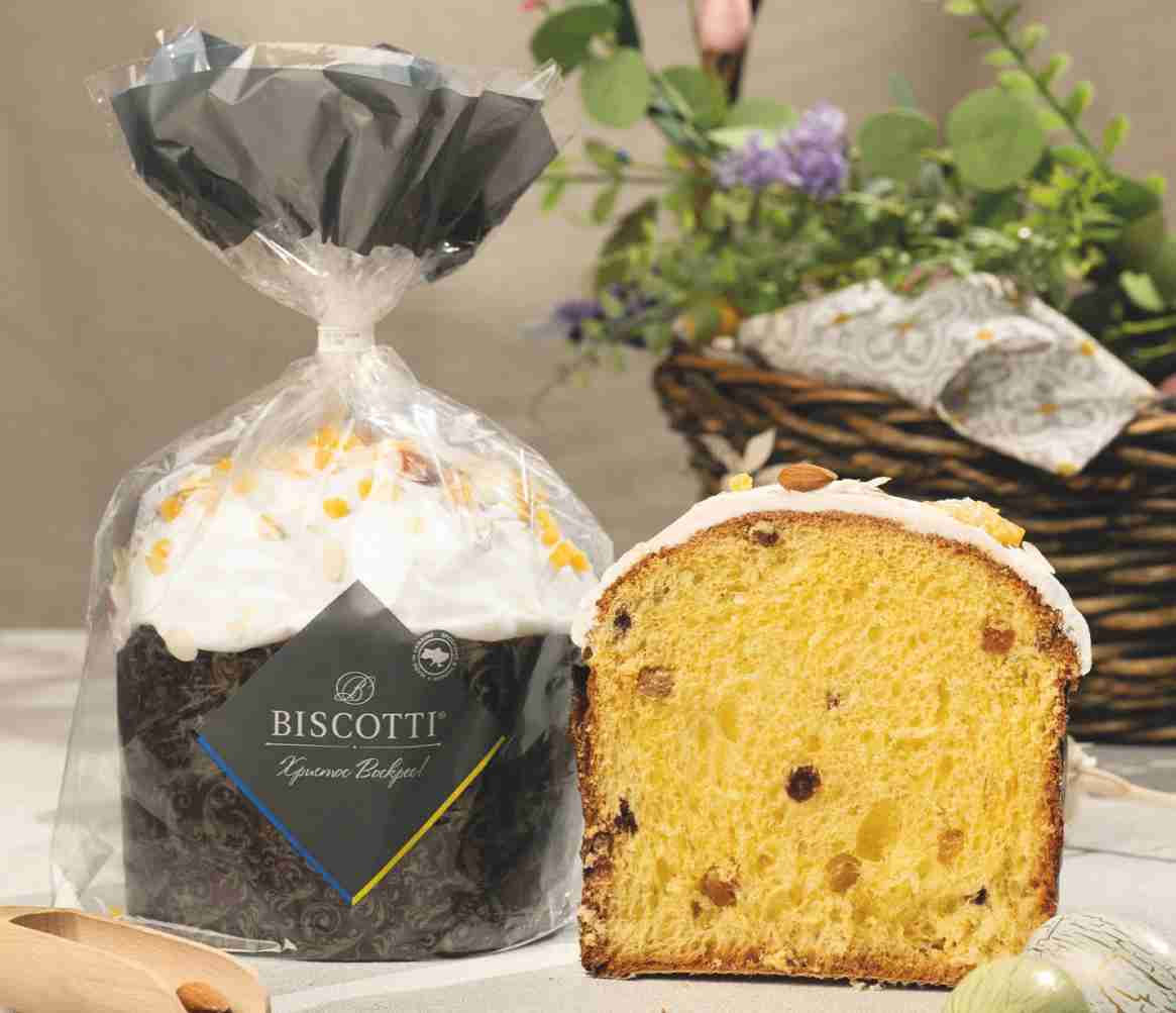 Паска BISCOTTI велика, 0,360кг., з родзинками і журавлиню Biscotti - фото 1