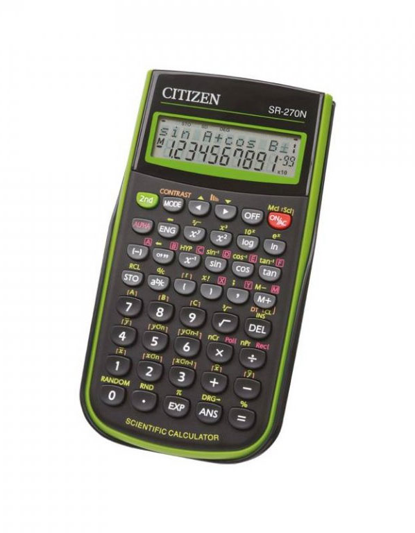 Калькулятор інженерний SR-270, 10+2р., 236 функц., дворядковий дисплей, 148х75х12,5мм. Citizen - фото 2