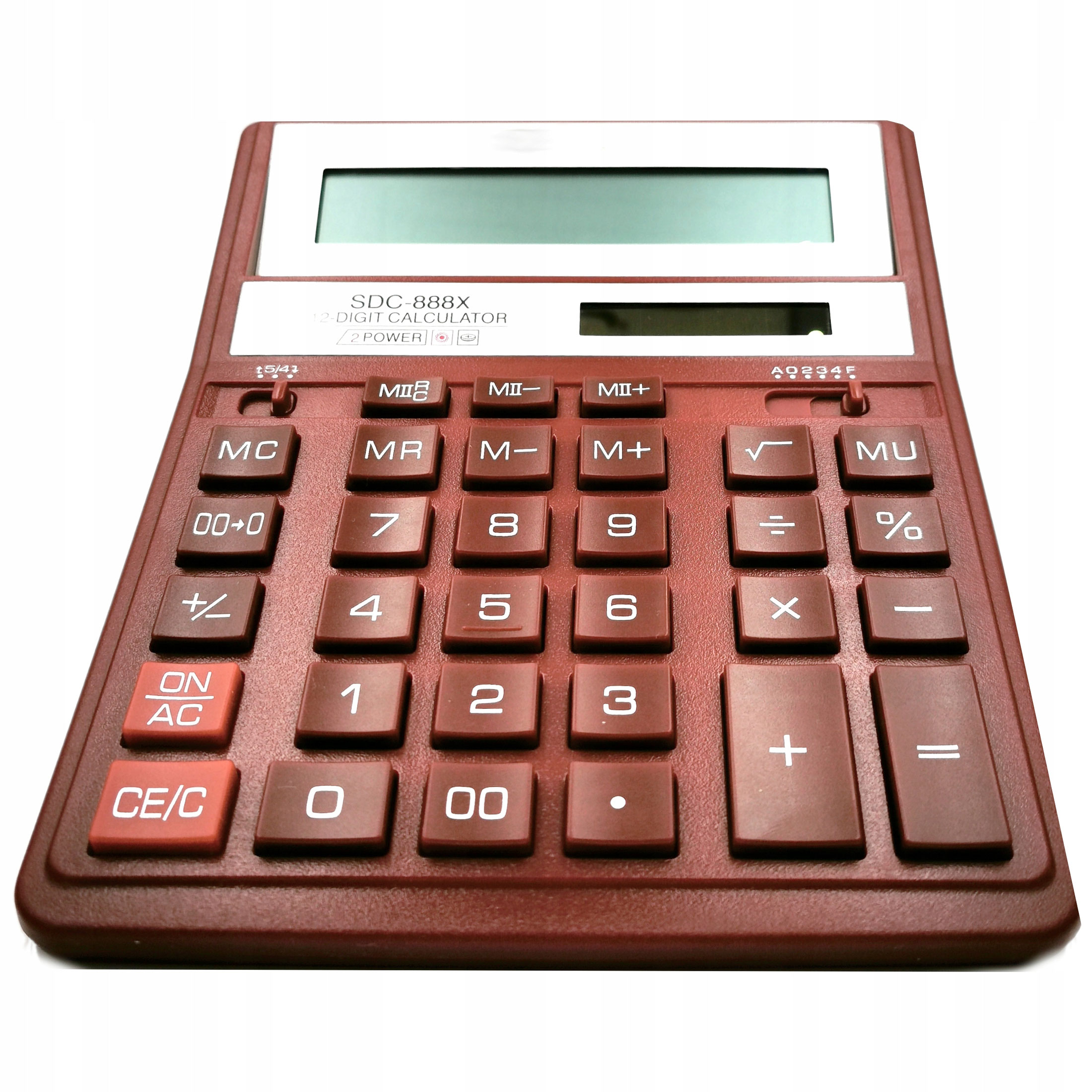 Калькулятор SDC-888 XRD, 12 розрядів, (203,2х158х31мм.), бордо Citizen - фото 2