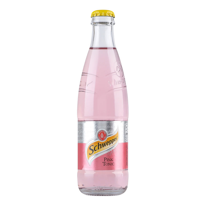 Напій Швепс Pink Tonic, 0,25л 12шт/уп., скляна пляшка Schweppes - фото 1