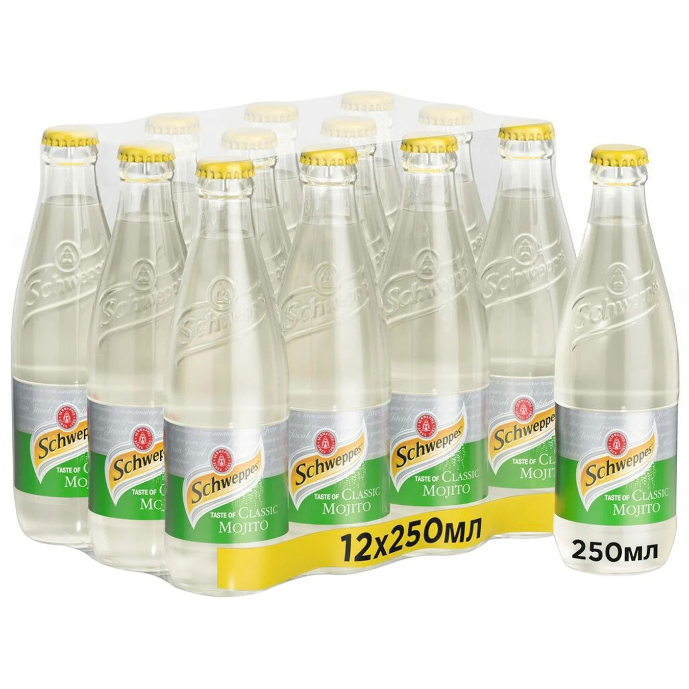 Напиток Швепс Мохито, 0,25л., 12шт./уп., стеклянная бутылка Schweppes - фото 1