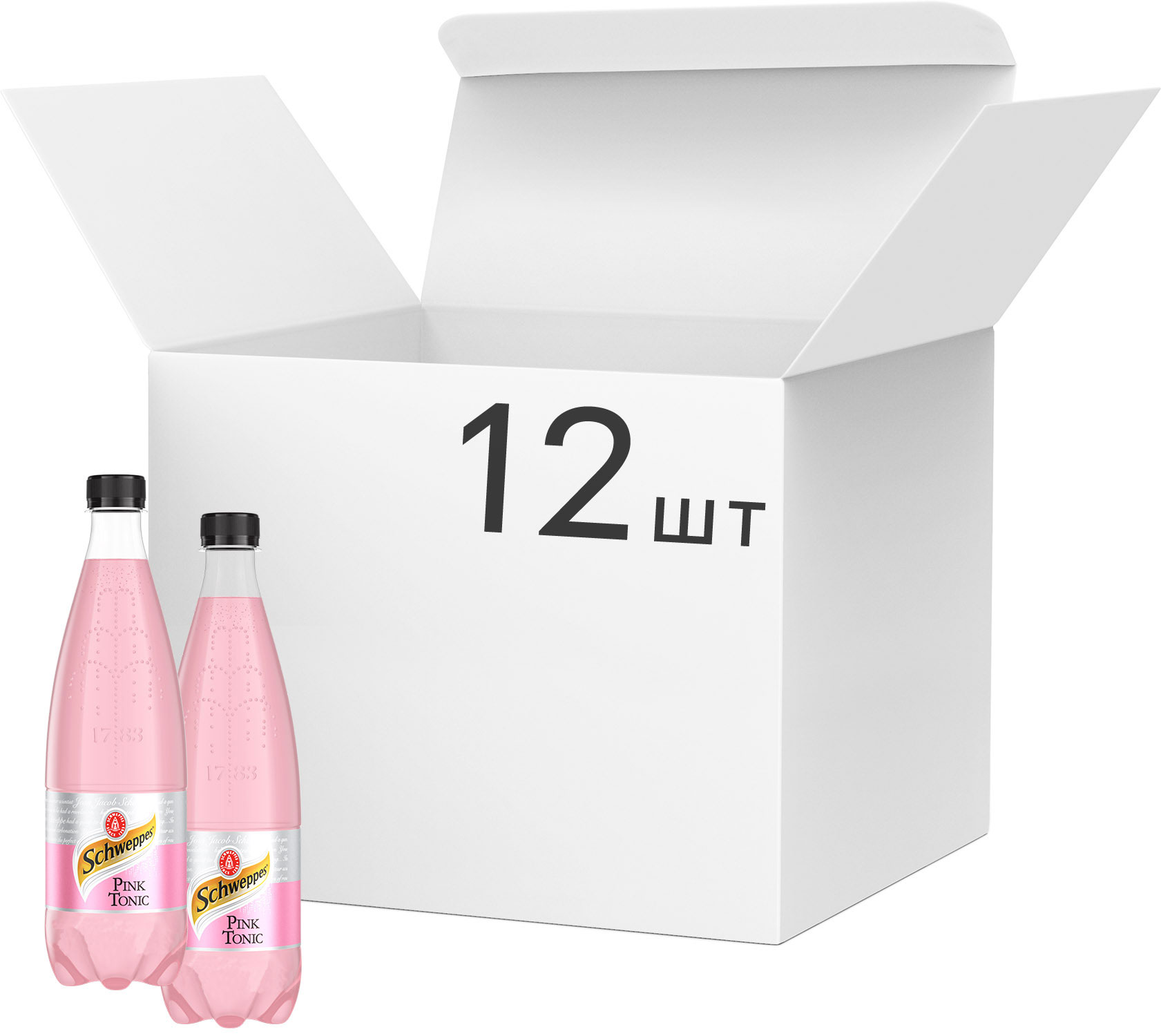Напій Швепс Pink Tonic, 0,75л., 12шт/уп., пластикова пляшка Schweppes - фото 1