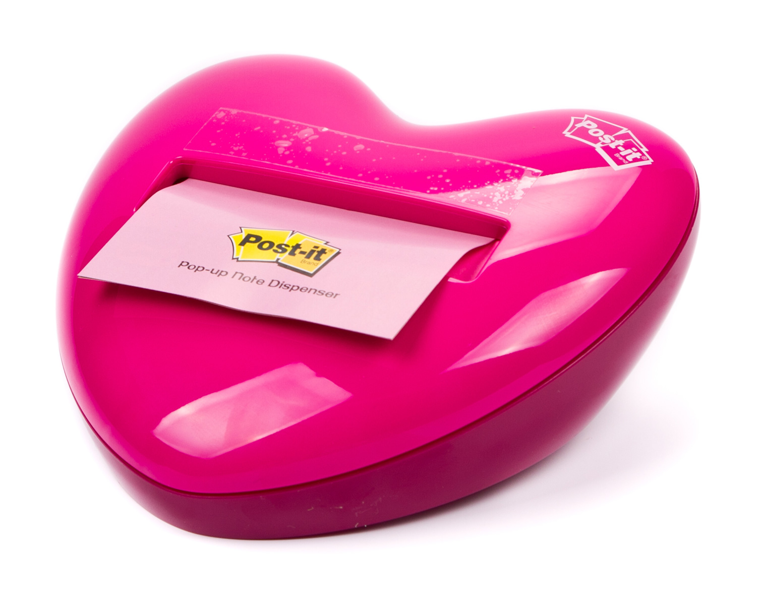 Диспенсер для Z-подібного Post-it 75*75мм. Серце, з блоком Z-подібного Post-it 3M - фото 1