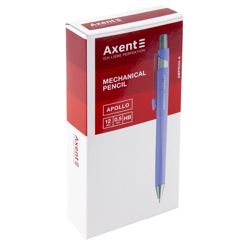 Карандаш автоматический 0,5мм. Apollo, пластиковий корпус, цвет ассорт. Axent - фото 1
