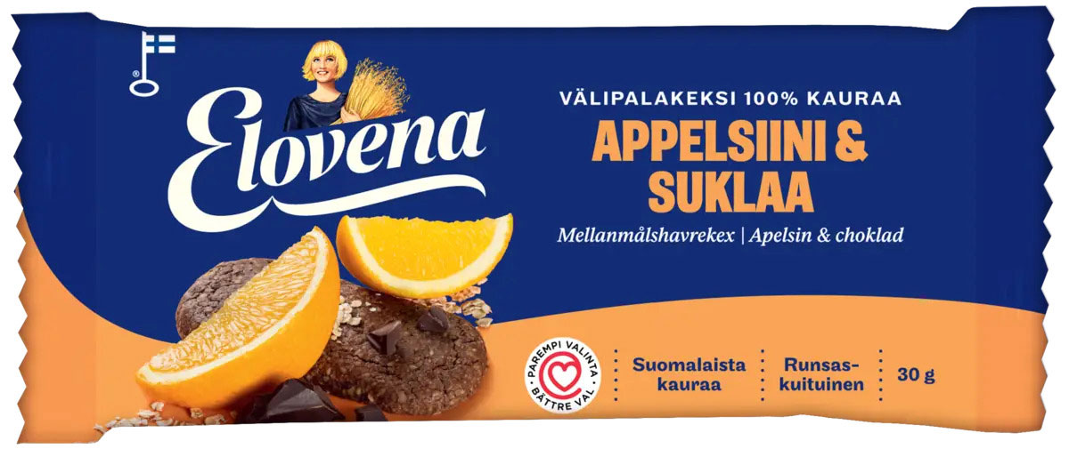 Галеты из овса NORDIC, 10шт./уп., Апельсин и шоколад Elovena (Nordic) - фото 1