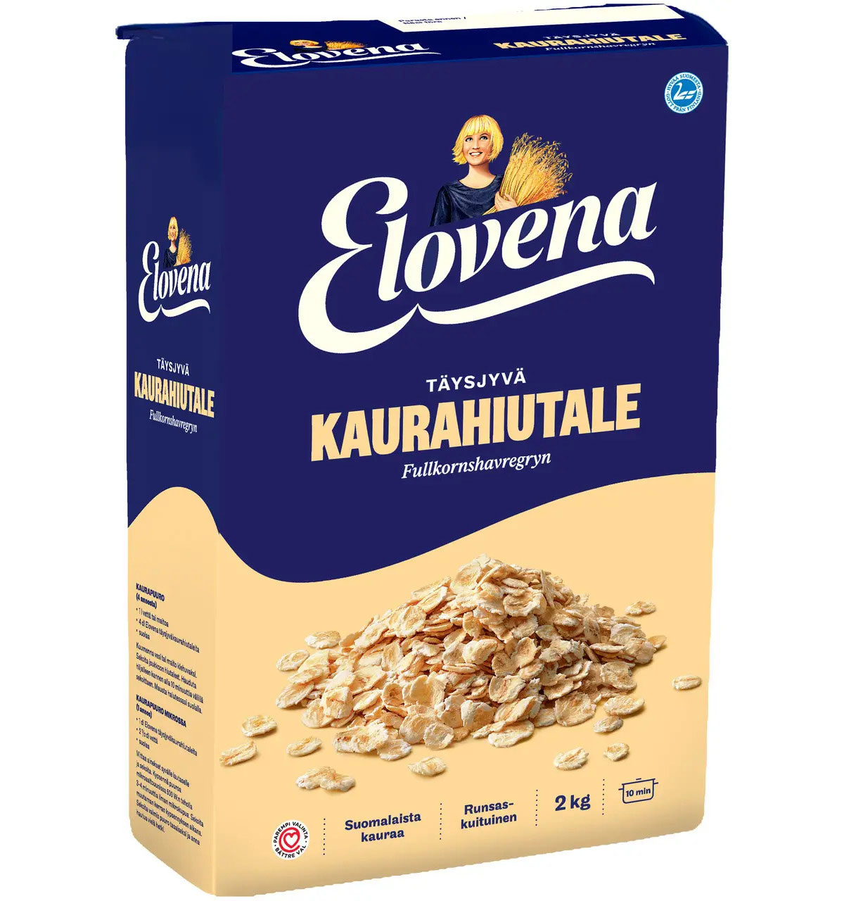 Пластівці вівсяні з цільного зерна, 2кг. Elovena (Nordic) - фото 1