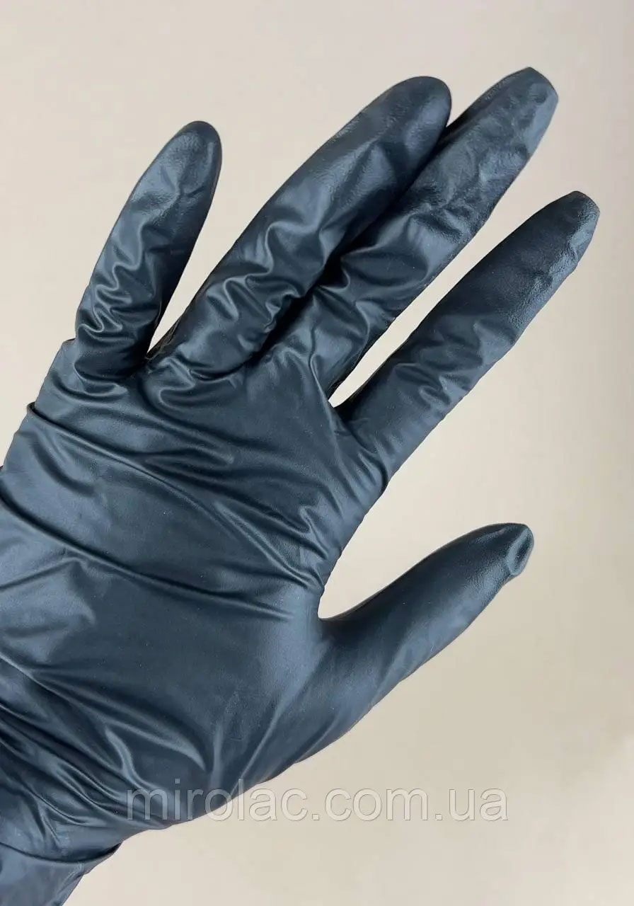 Рукавички нітрил. без пудри SafeTouch® Premium™ Black 1187H--D (5,0г), розм. L, 100шт./уп., чорн. Medicom - фото 2