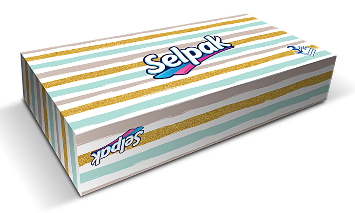 Серветки косметичні Мakci, 3 шари, 100шт./уп. Selpak - фото 1