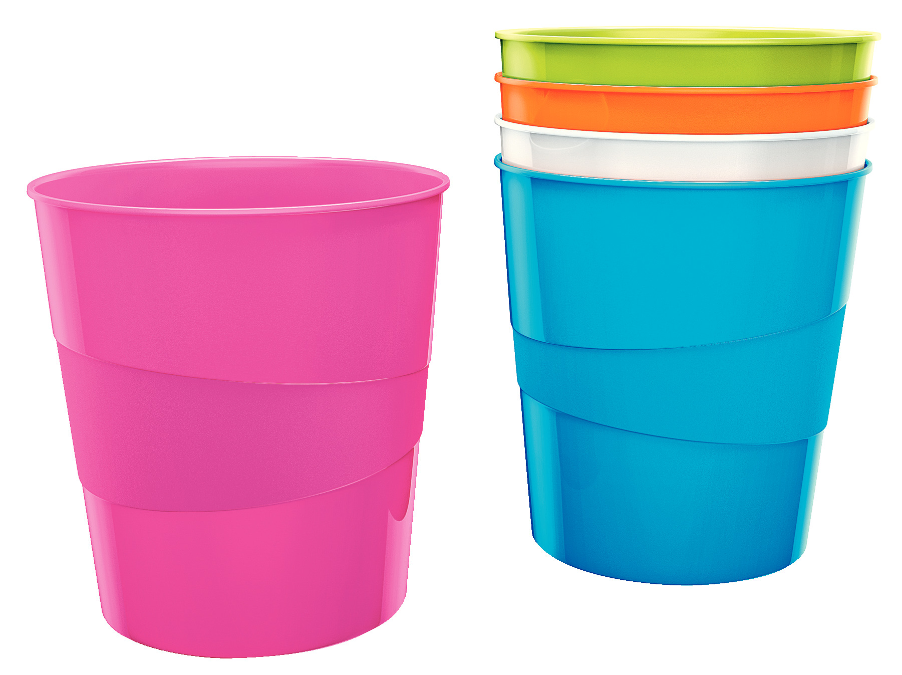 Корзина для паперів Wow 15л. метал. рожев. LEITZ - фото 1