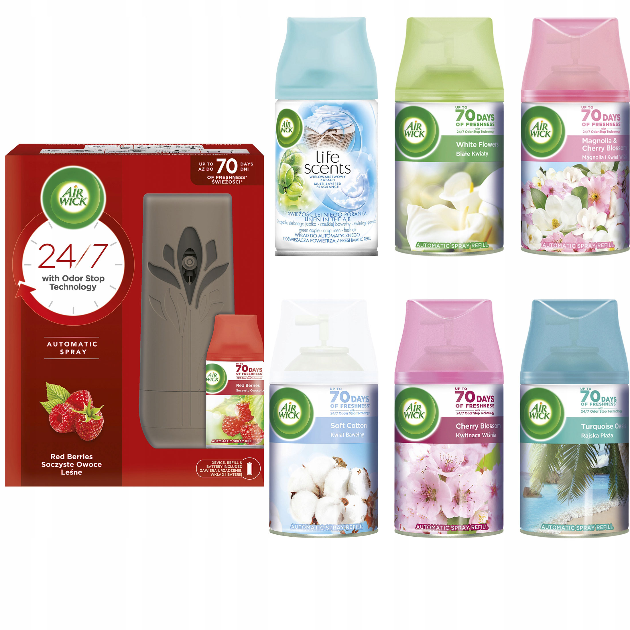 Запаска для автоматичного освіжувача повітря Air Wick, 250мл., Лісові ягоди Air Wick - фото 1