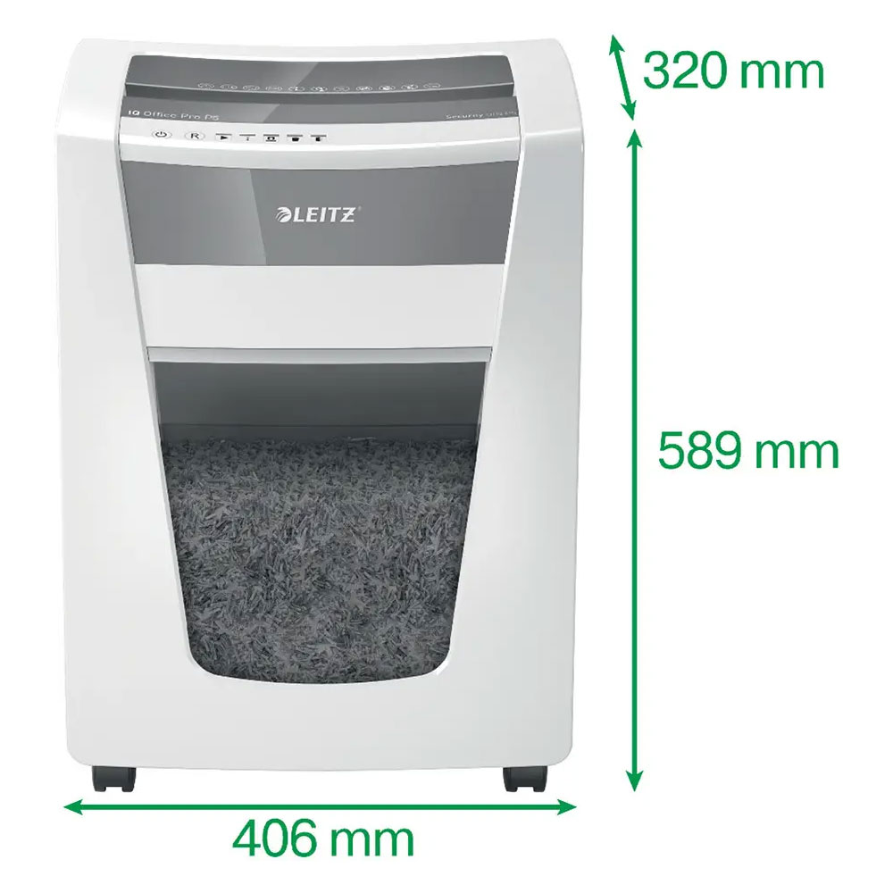 Знищувач документів IQ Office Pro P4 20лист., перехресне різання, корзина 30л LEITZ - фото 1