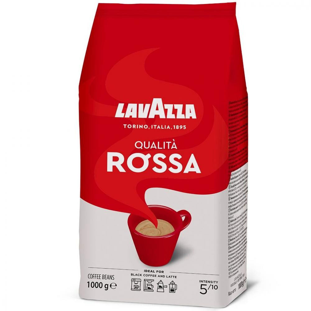 Кофе в зернах Qualita Rossa 1000г., купаж арабика/робуста Lavazza - фото 2