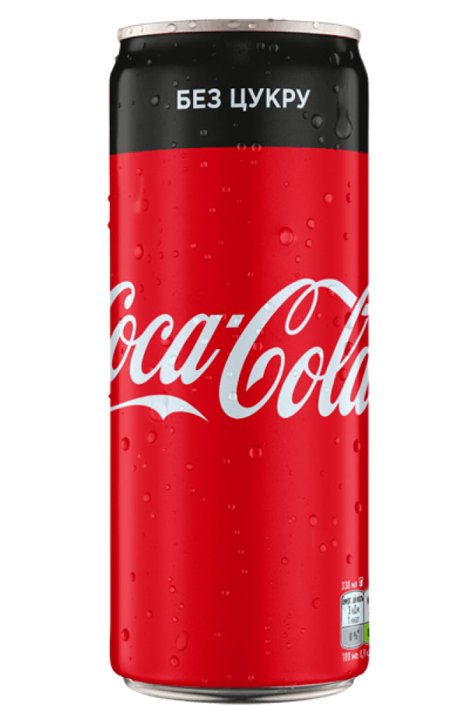 Напій Coca-Cola Zero 0,33л 12шт/уп., жерстяна банка Coca-Cola - фото 1