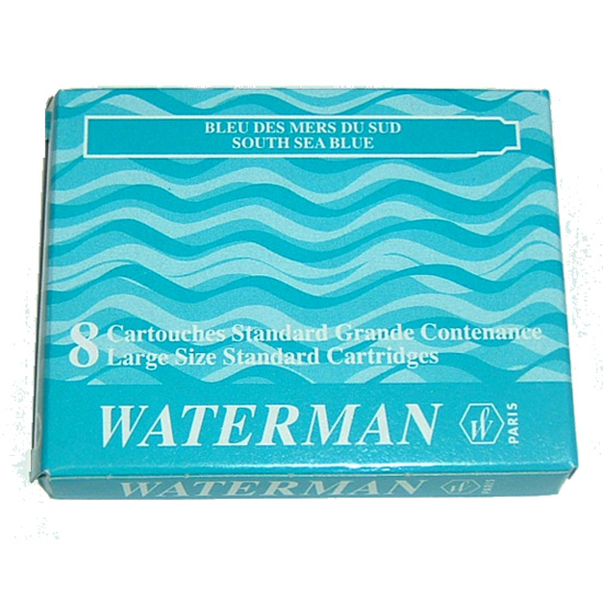 Картрідж чорнильний стандартний (8шт/уп.), блакит. Waterman - фото 1