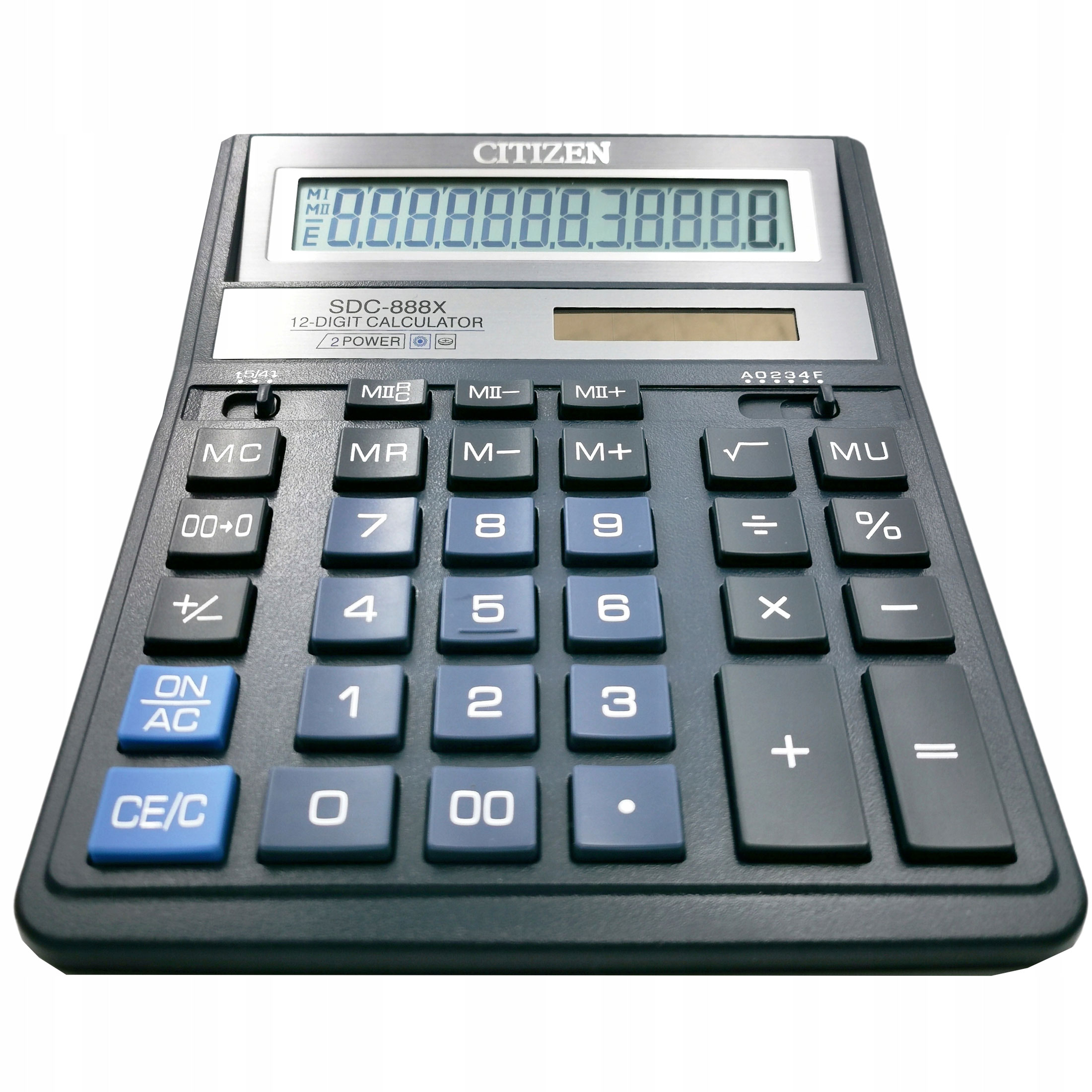 Калькулятор бухгалтерский SDC-888 XBL, 12 разрядов, 203,2х158х31мм., син. Citizen - фото 4