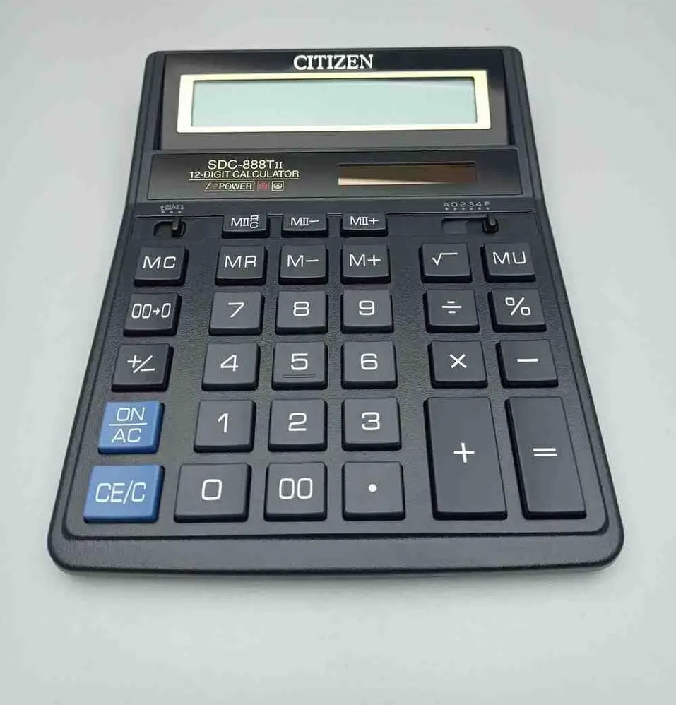 Калькулятор SDC-888T II, 12 розрядів, (203,2х158х31мм.), чорн. Citizen - фото 2