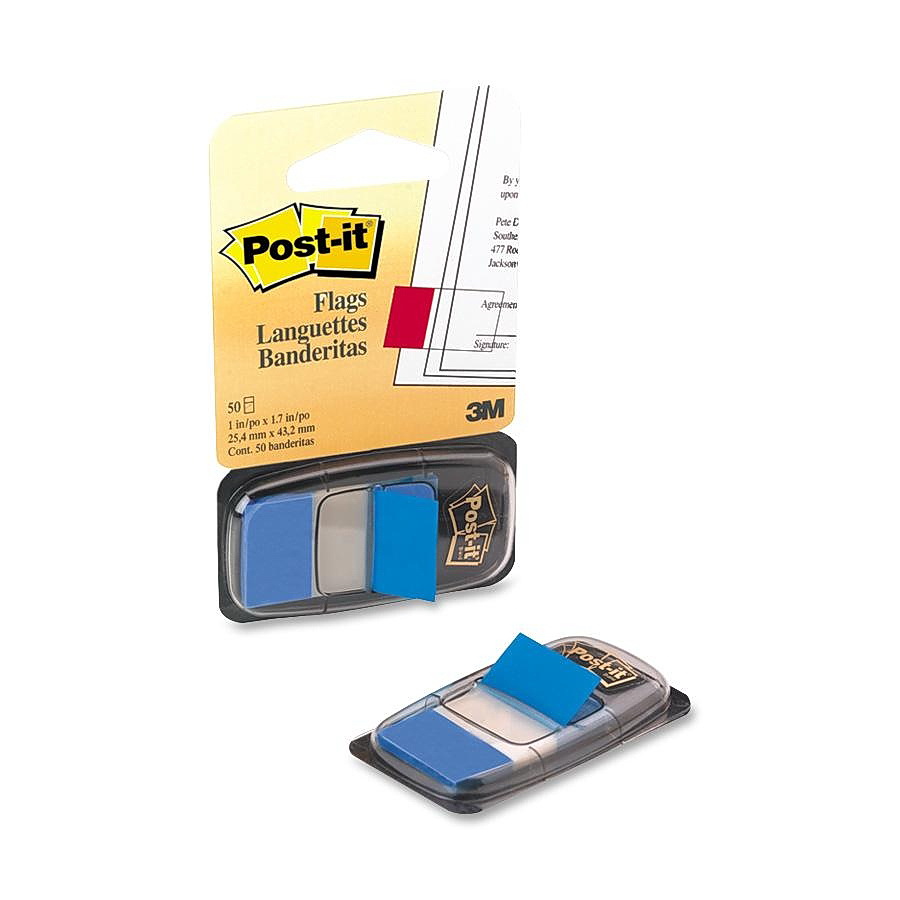 Закладки Post-it INDEX 25,4*43,2мм., 50 листов, син. 3M - фото 1