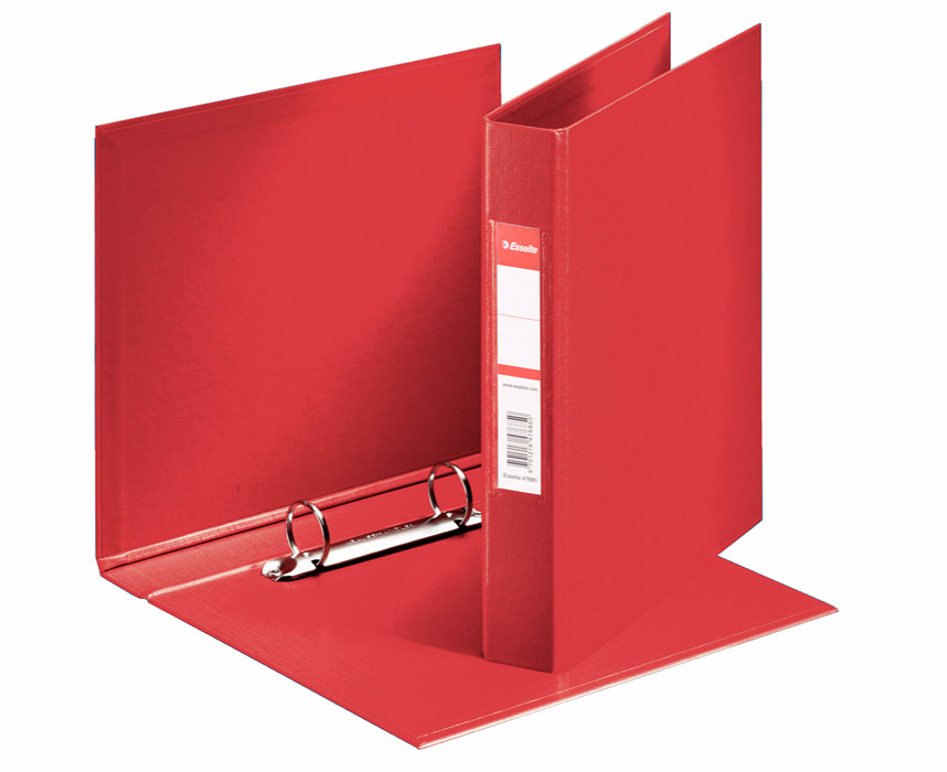 Папка А5 35мм. 2кольца, красн. Esselte - фото 2