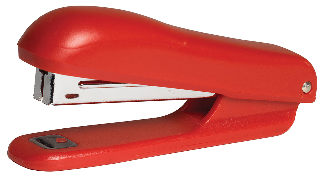 Степлер №10 10л., пластик., красн. Scholz - фото 1